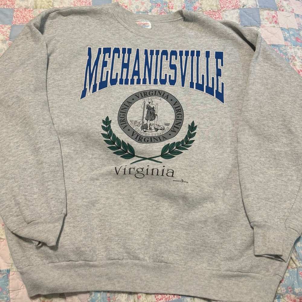 VINTAGE | 1995 Mechanicsville Virginia Heather Gray Sweatshirt
